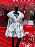 HUSKY FUR COAT WITH FOX HOOD