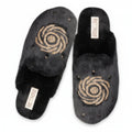 Morgan Black Luxury Faux Fur Comfortable Diamanté Embellished Women’s Handmade Slippers