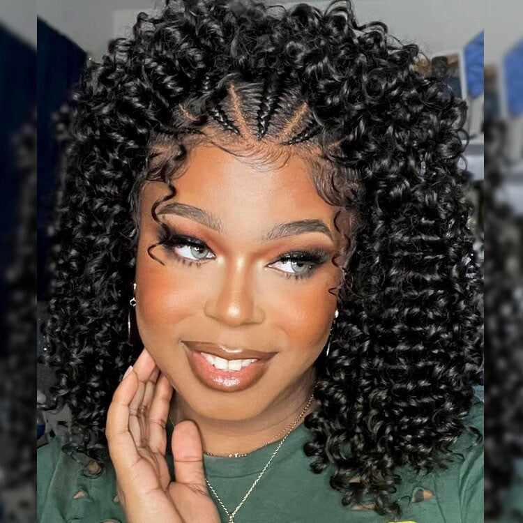 Chic Luxe Hair Glueless Full Lace Front Curly Braided Wig | Short/Long | 100% Human Hair