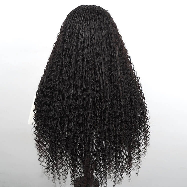 Chic Luxe Hair Glueless Braided Full Lace Front Curly Long Wig | 100% Human Hair