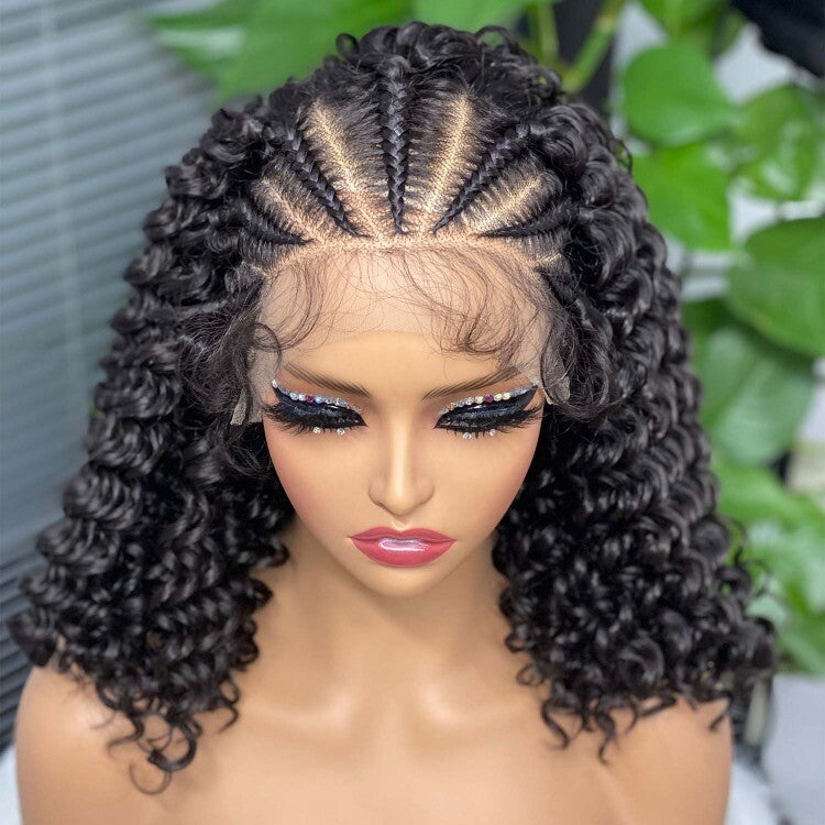 Chic Luxe Hair Glueless Full Lace Front Curly Braided Wig | Short/Long | 100% Human Hair