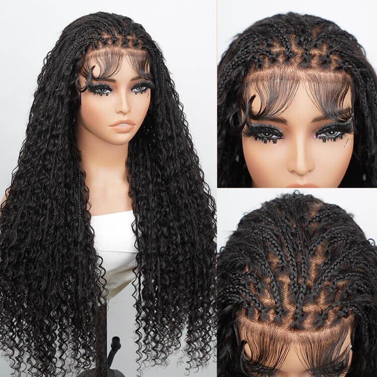 Chic Luxe Hair Glueless Braided Full Lace Front Curly Long Wig | 100% Human Hair