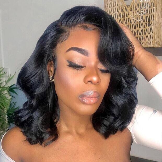 Chic Luxe Hair Pre Styled Wavy Short Lace Front Bob Wig | 250% Density | 13*4 Lace | 100% Human Hair