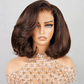 Chic Luxe Hair Full Wavy Glueless Wear Go Lace Front Short Bob Wig | 250% Density | 100% Human Hair