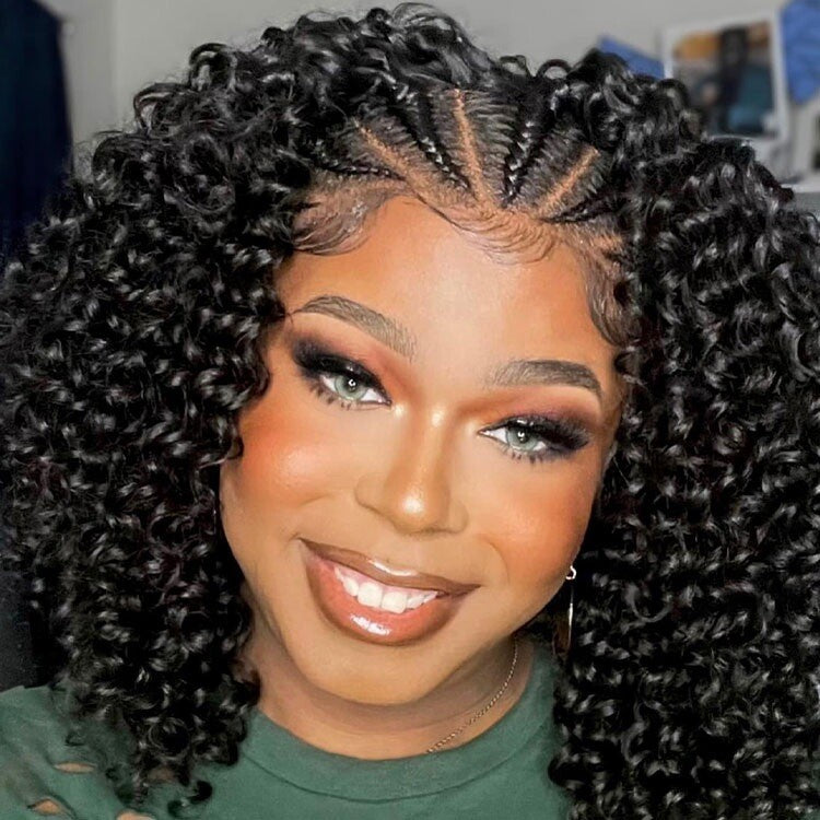 Chic Luxe Hair Glueless Full Lace Front Curly Braided Wig | Short/Long | 100% Human Hair