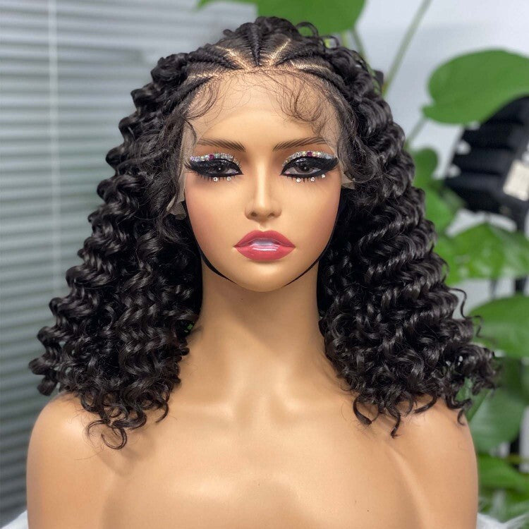 Chic Luxe Hair Glueless Full Lace Front Curly Braided Wig | Short/Long | 100% Human Hair