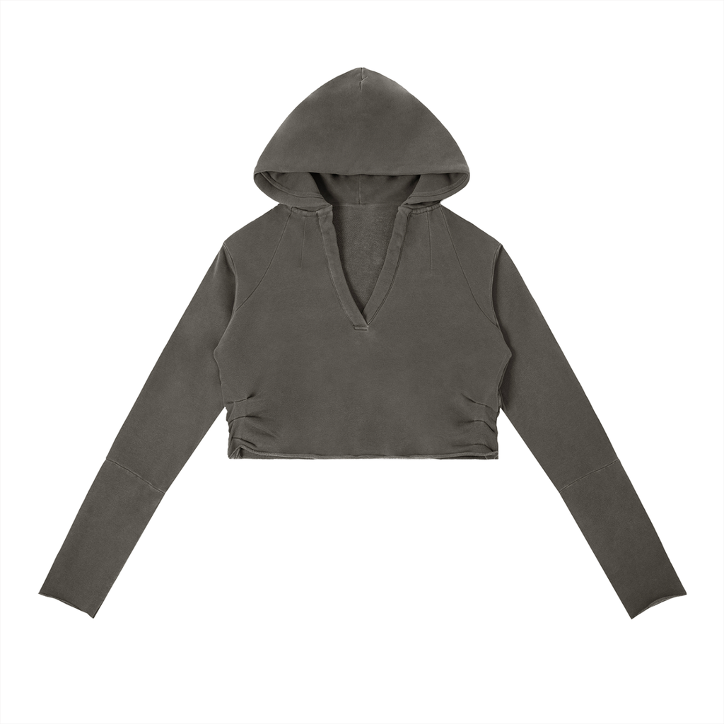 Vintage Washed Raw Edge Hoodie - Premium Fleece Gym Hoodie | BRACE