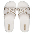 The Aurora White Luxury Cross Over Embellished Slides