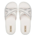 The Willow White Luxury Cross Over Embellished Slides