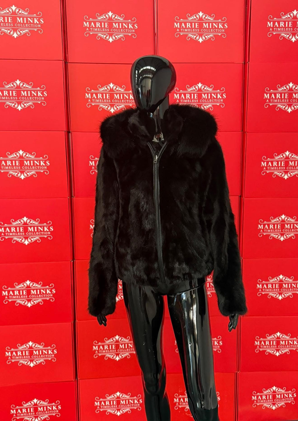 Hooded Bomber Mink Fur Jacket