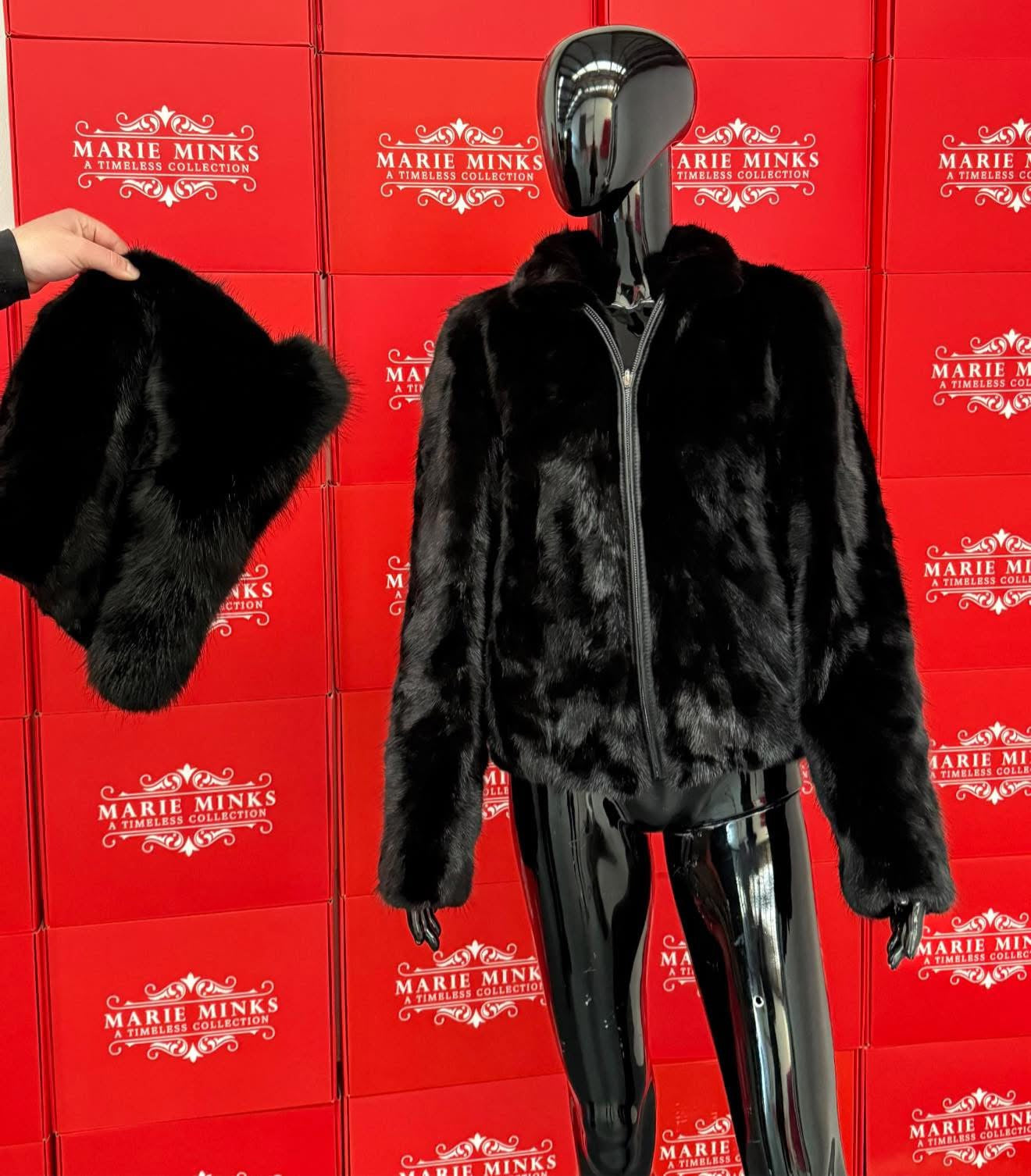 Hooded Bomber Mink Fur Jacket