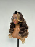 Glueless Pre Styled Ready To Wear Curly Human Hair Lace Front Wig 250% Full Density Customized Colour