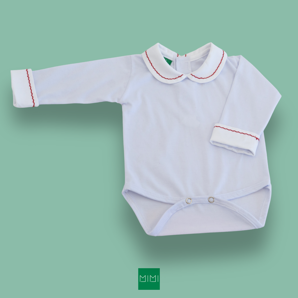Classic Hand Embroidered Long Sleeved Bodysuit