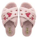 Kaylee Dusky Pink Luxury Plush Diamanté Embellished Handmade Slipper