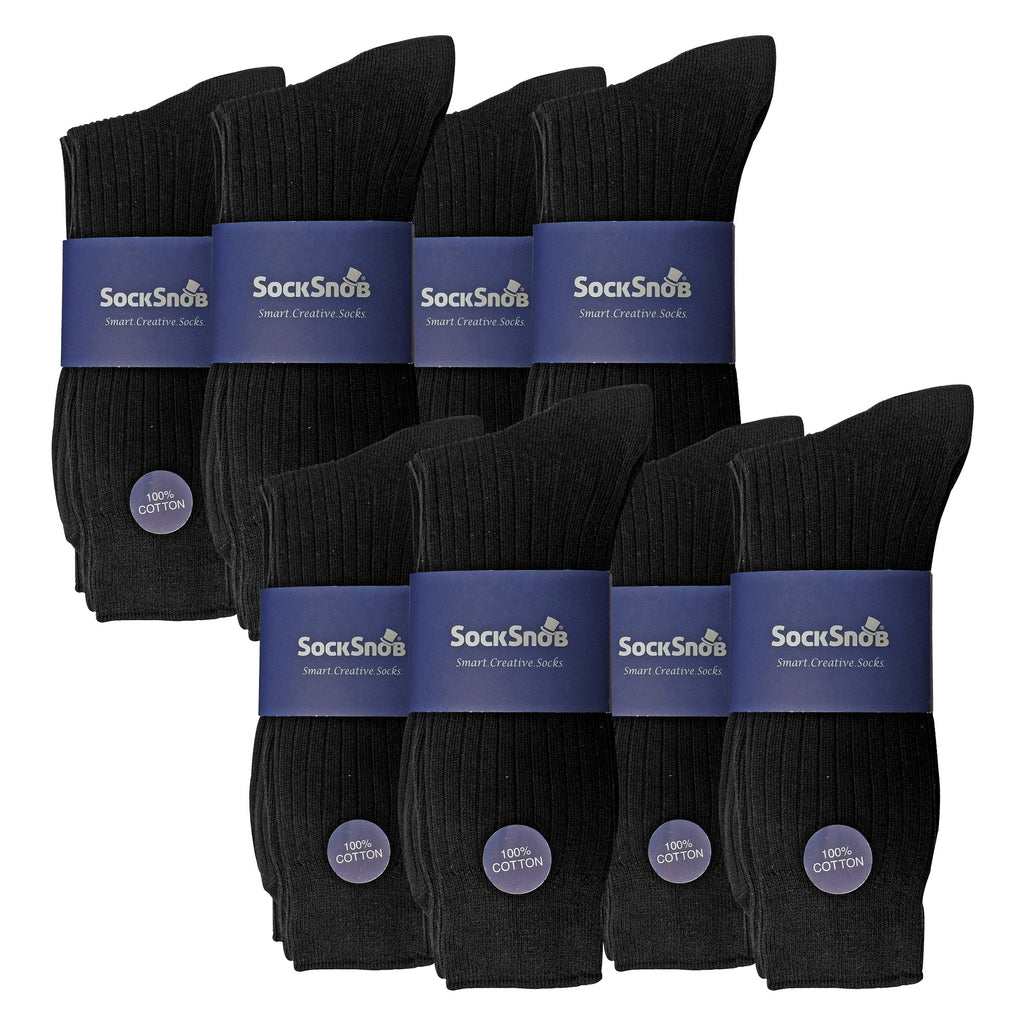 Mens Thin Soft Cotton Plain Coloured Socks (Multipack Options)
