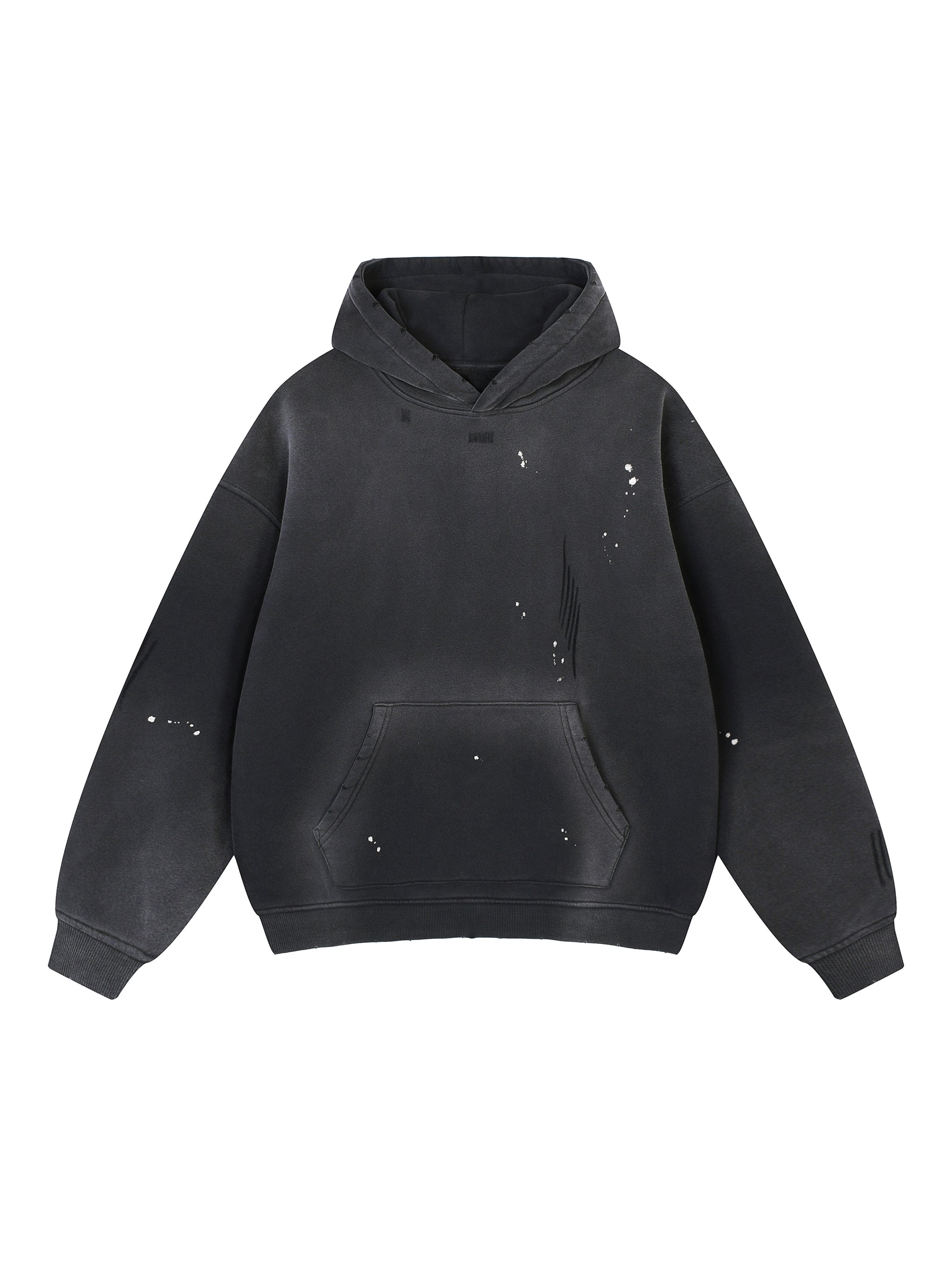 Vintage Washed Frayed Fleece Hoodie - Premium Gym Hoodie | BRACE