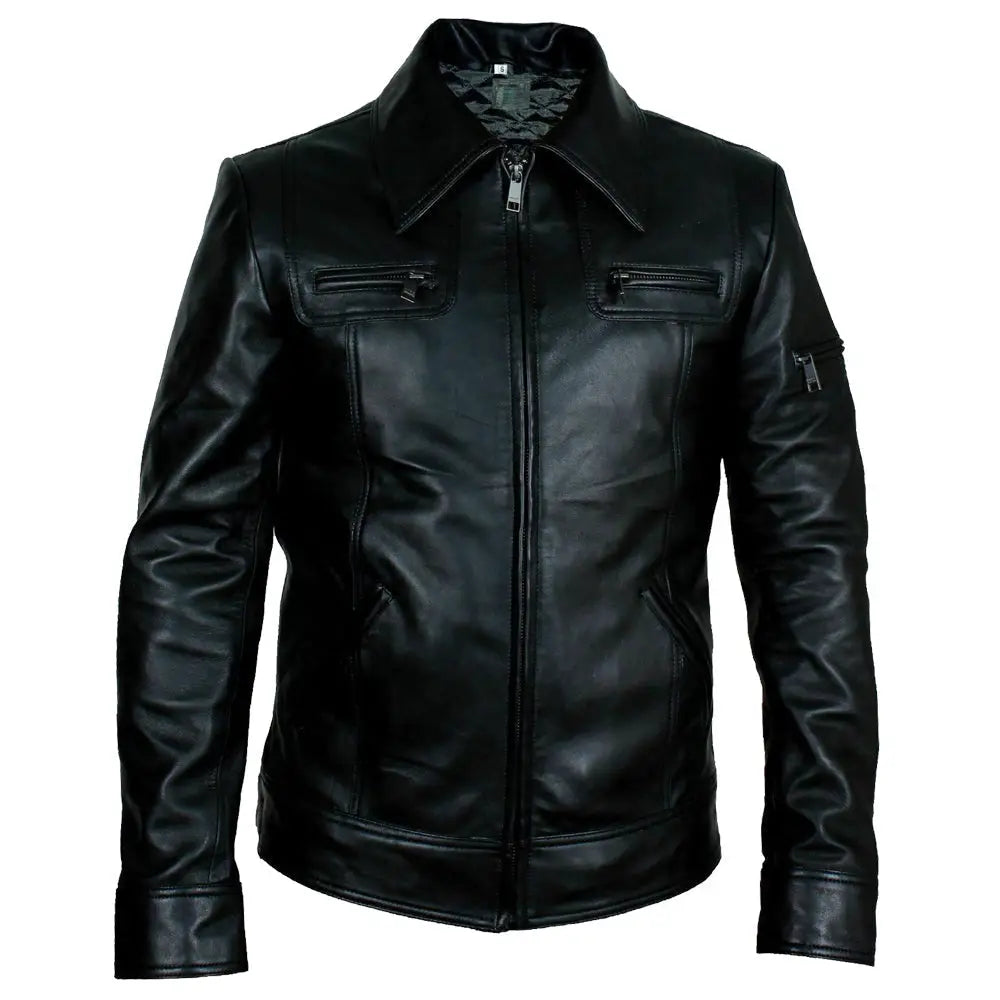 Men’s Buster Slim Fit Leather Jacket