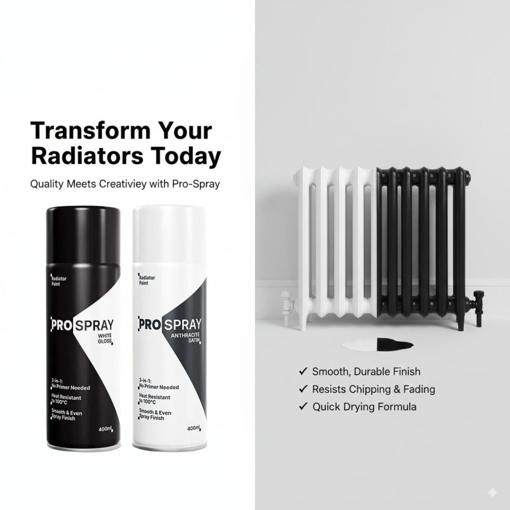 Pro-Spray Radiator Paint | 3-in-1 Heat Resistant Spray