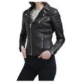 Women’s Slim Fit Black Leather Jacket – Innovative Design